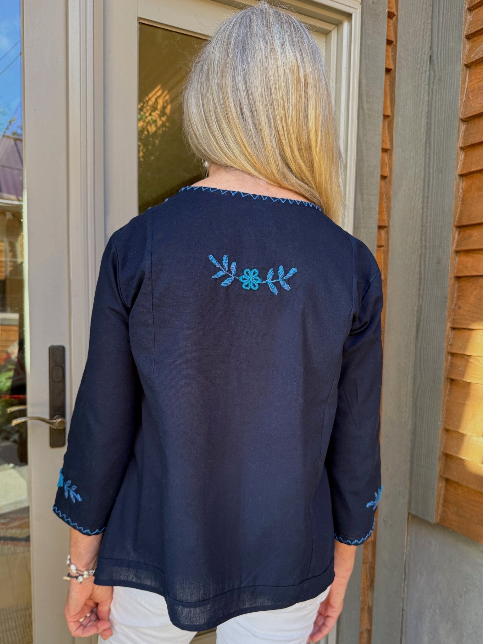 NEW Clavel Indigo Blouse - Abrazo Style Shop