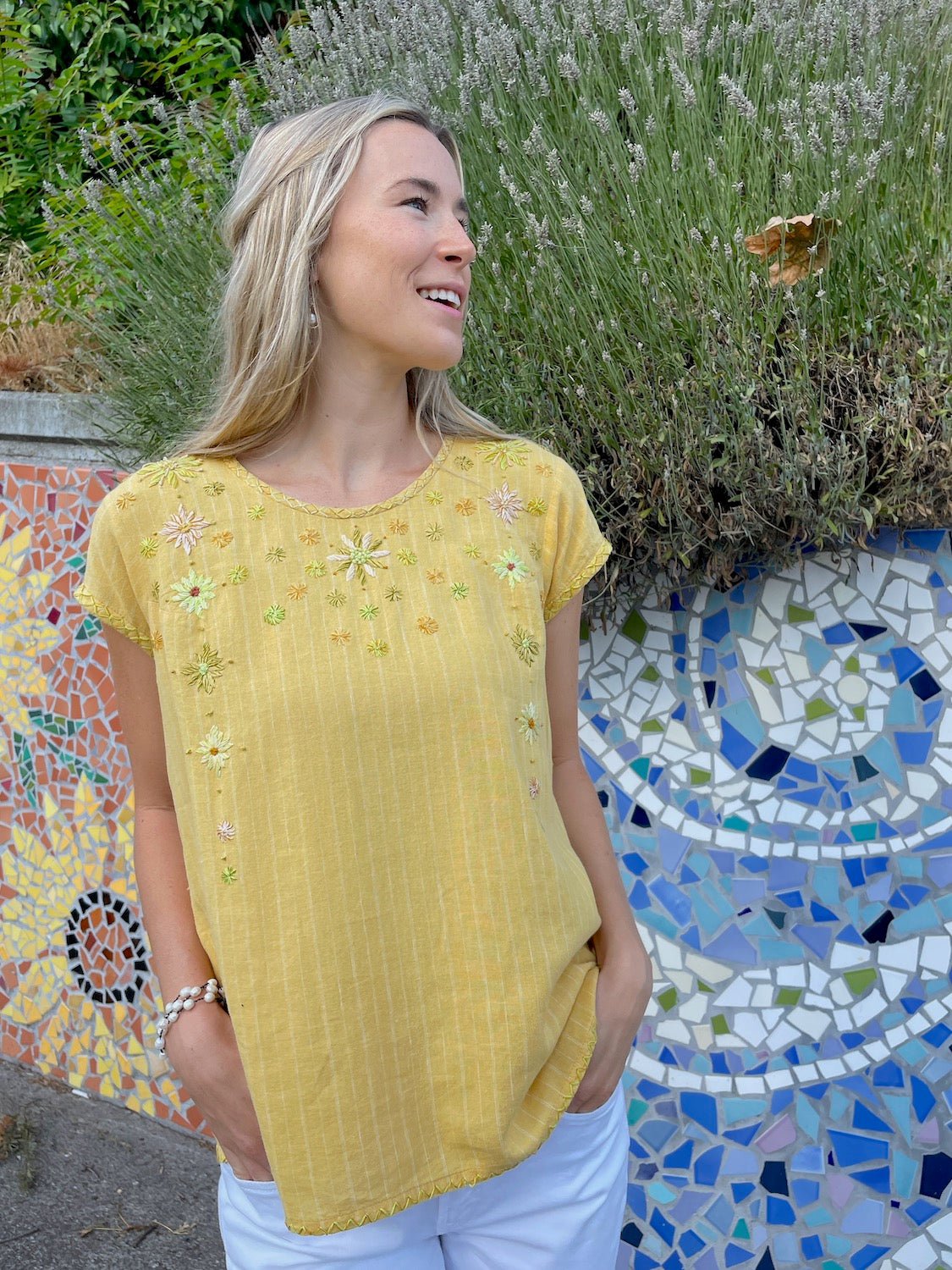 Carolina Sunflower Blouse - Abrazo Style Shop