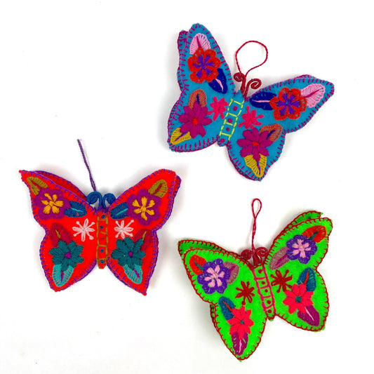 Embroidered Flutter Butterflies - Abrazo Style Shop