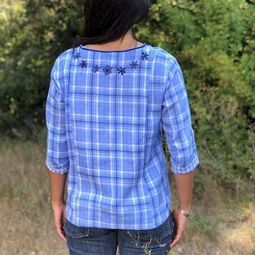 Emilia - plaid blouse - Abrazo Style Shop