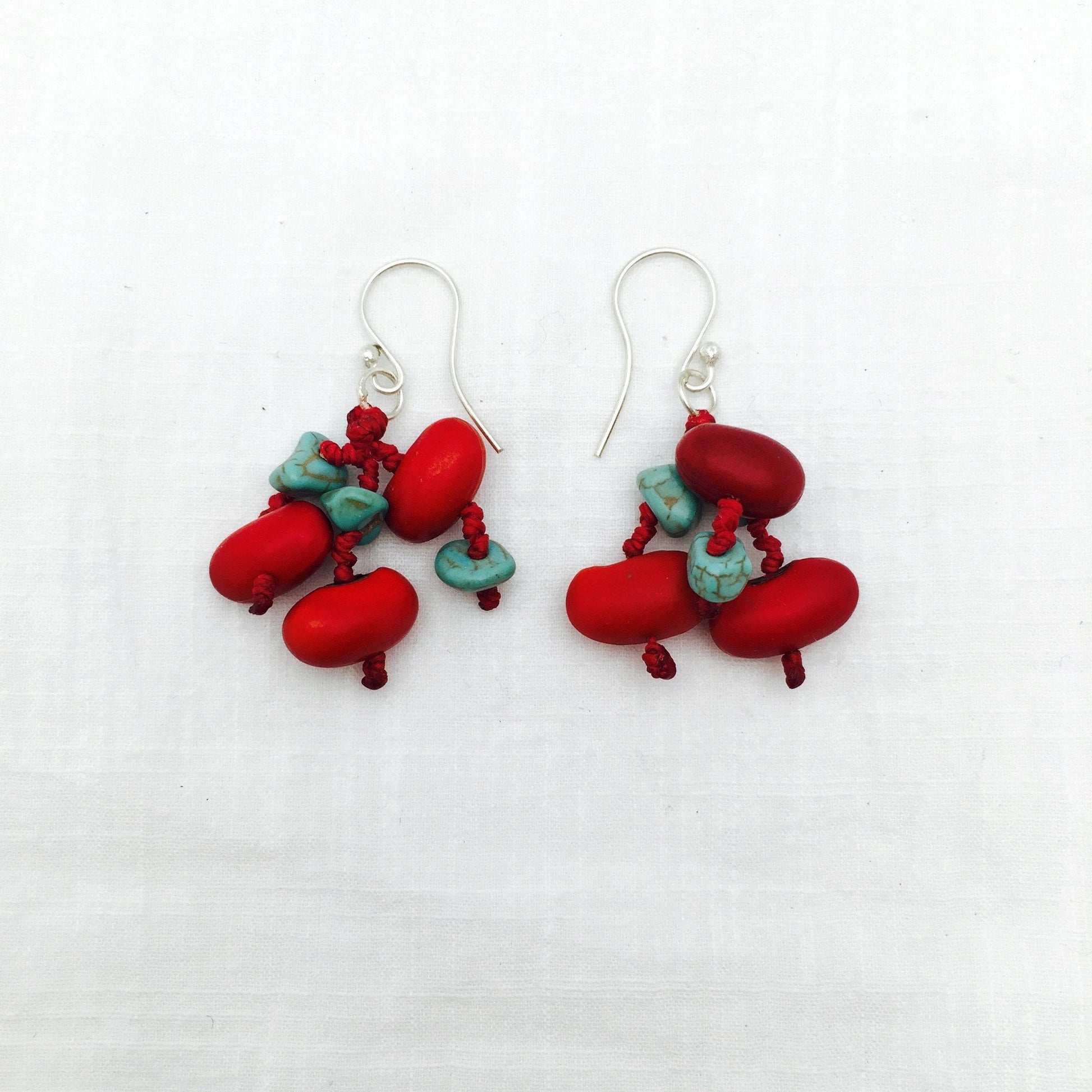 Felipe zompantle turquoise earrings - Abrazo Style Shop