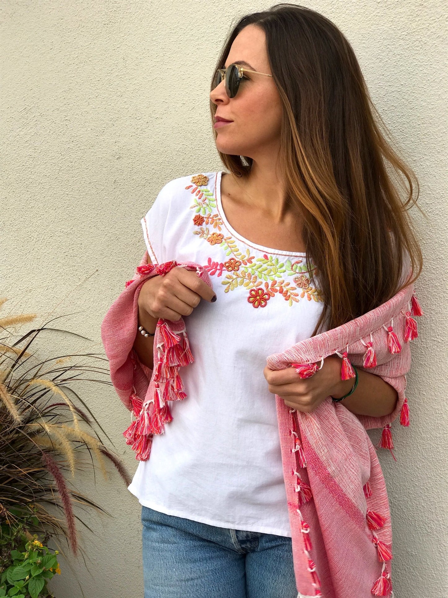 Lila Tassel Summer Wrap - Abrazo Style Shop