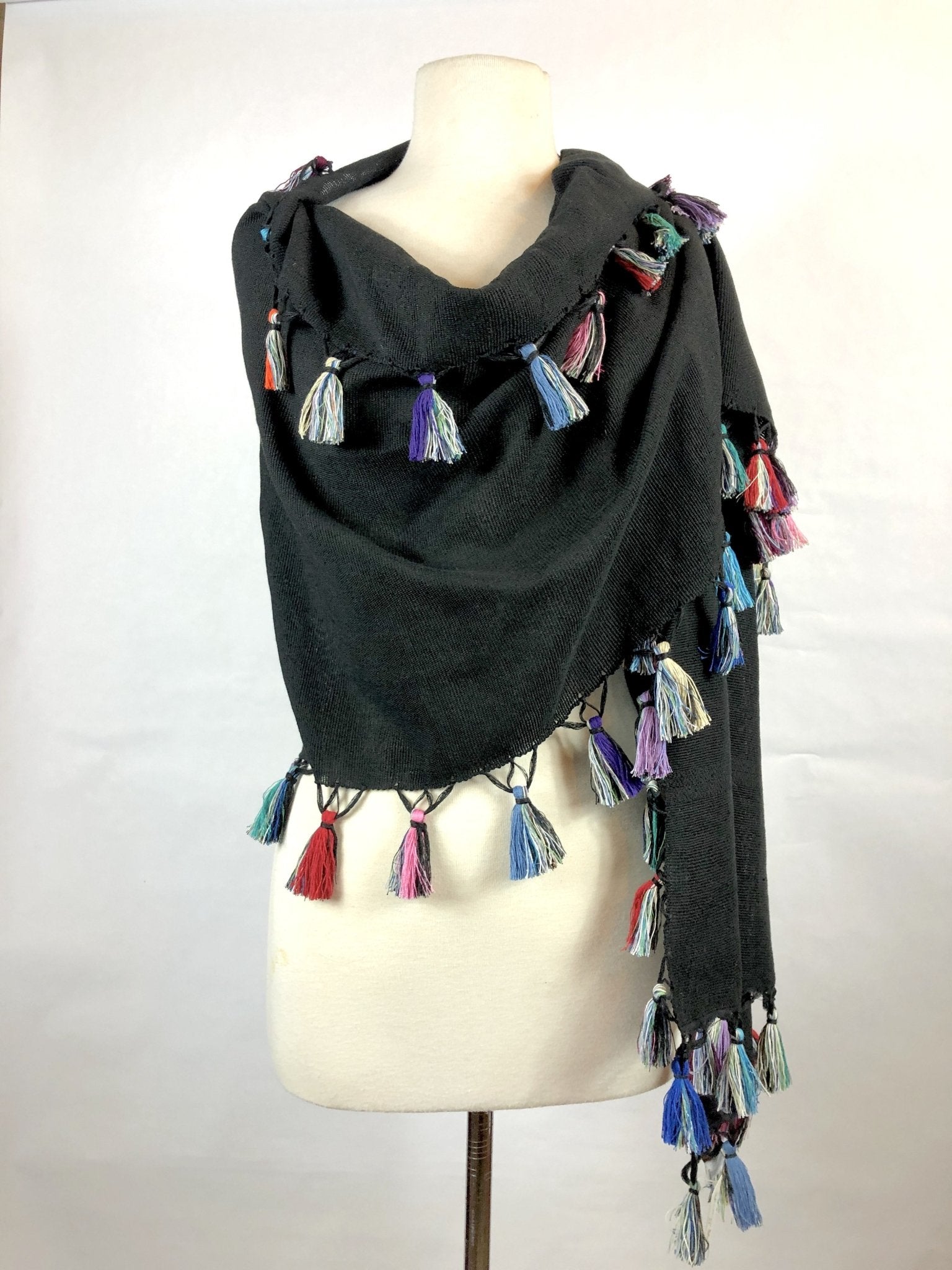 Lila Tassel Winter Wrap - Abrazo Style Shop