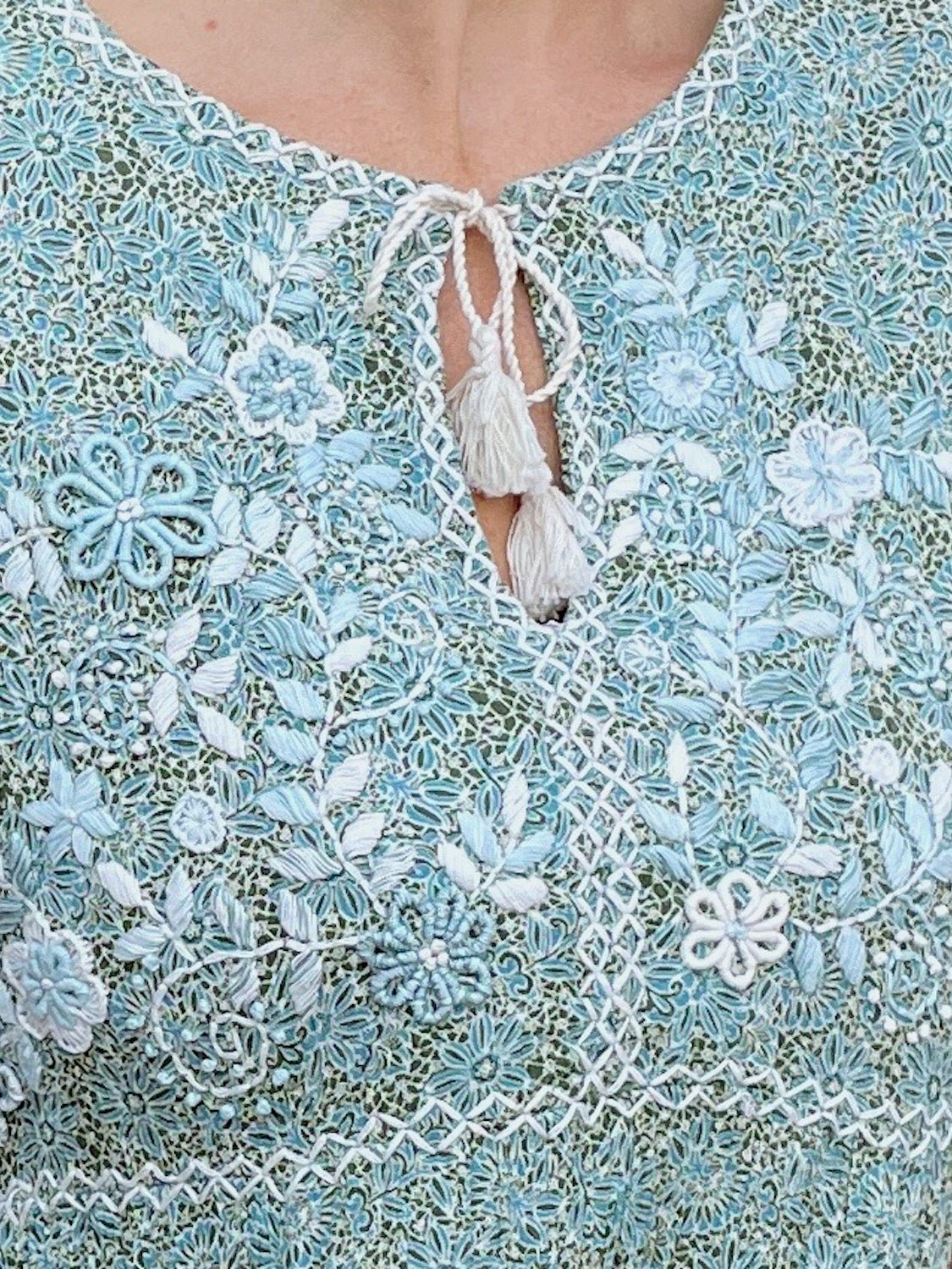 Maya Garden Green Dress - Abrazo Style Shop