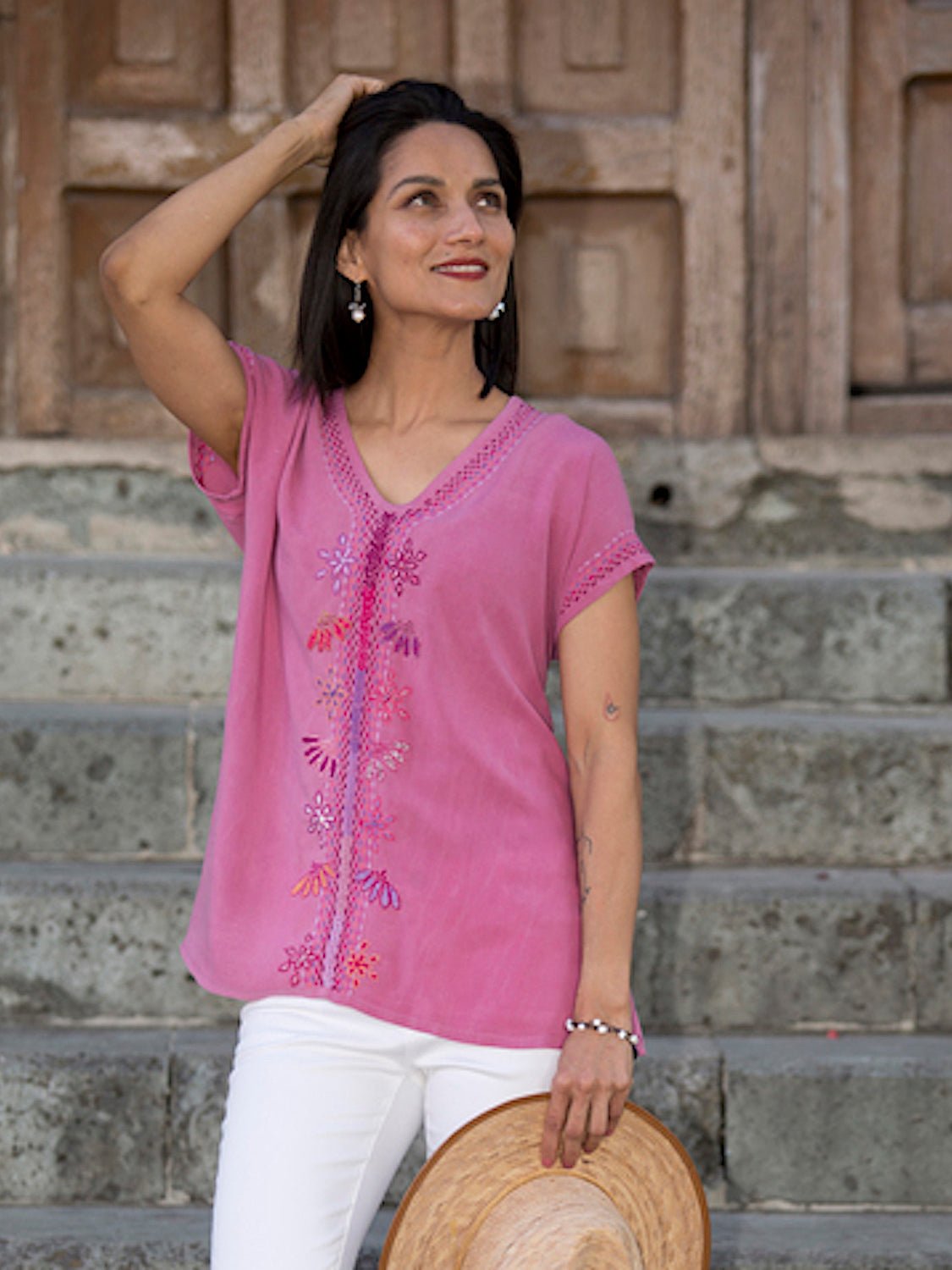 Rosa Floral Chain Blouse - Abrazo Style Shop