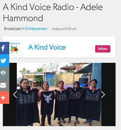An Interview with Adele Hammond at A Kind Voice Radio - Abrazo Style Shop