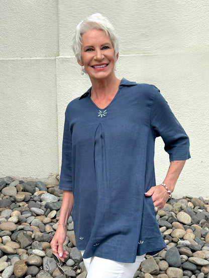 Daniela Tunic in Teal - Abrazo Style Shop