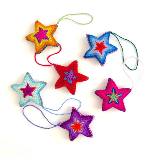 Embroidered Starlettes - multicolor - Abrazo Style Shop