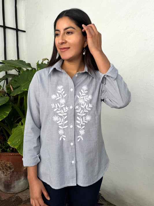 Samara Button Down Blouse - Abrazo Style Shop