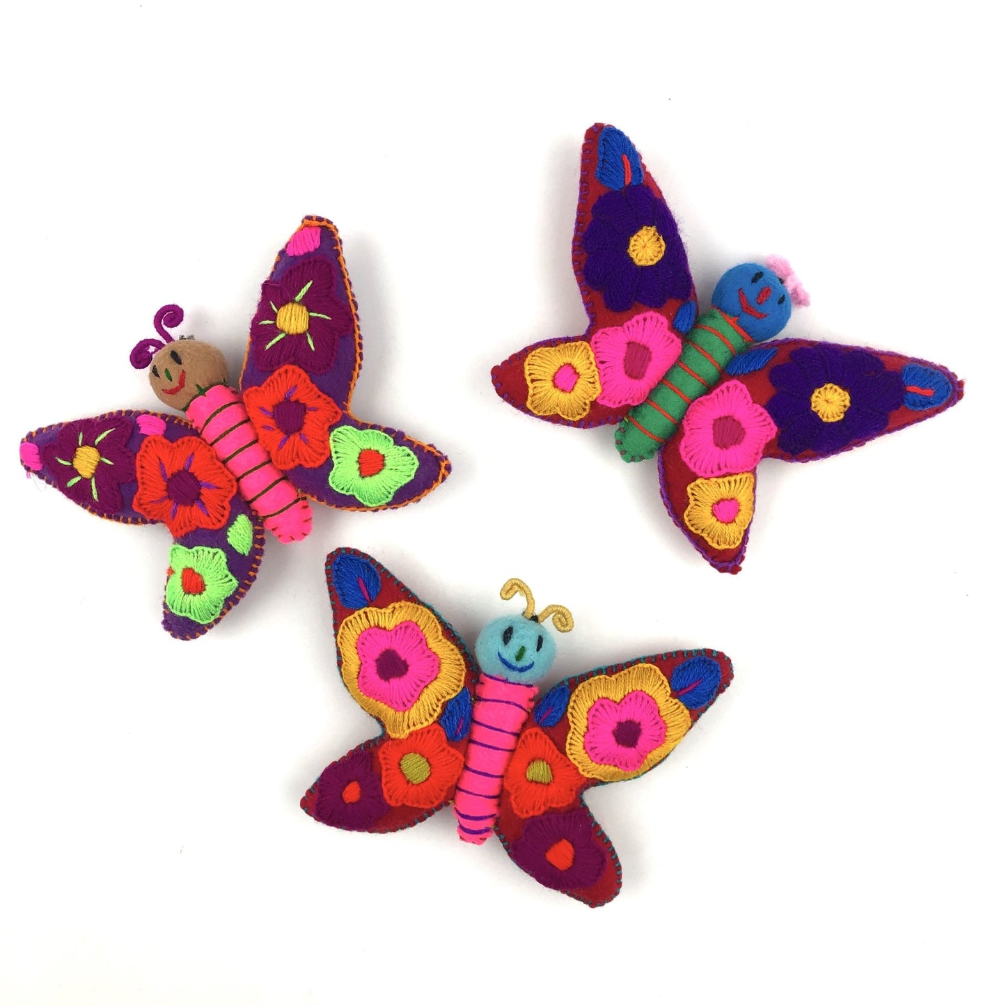 Embroidered Butterflies - Abrazo Style Shop