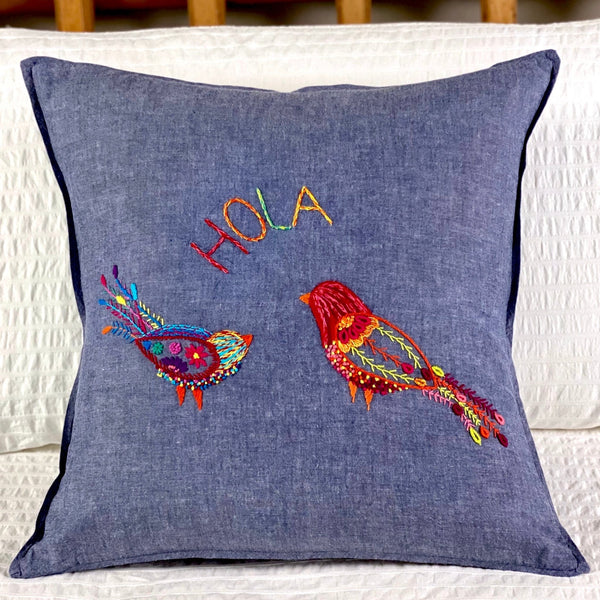 Hola Birds Pillow Covers - Abrazo Style Shop