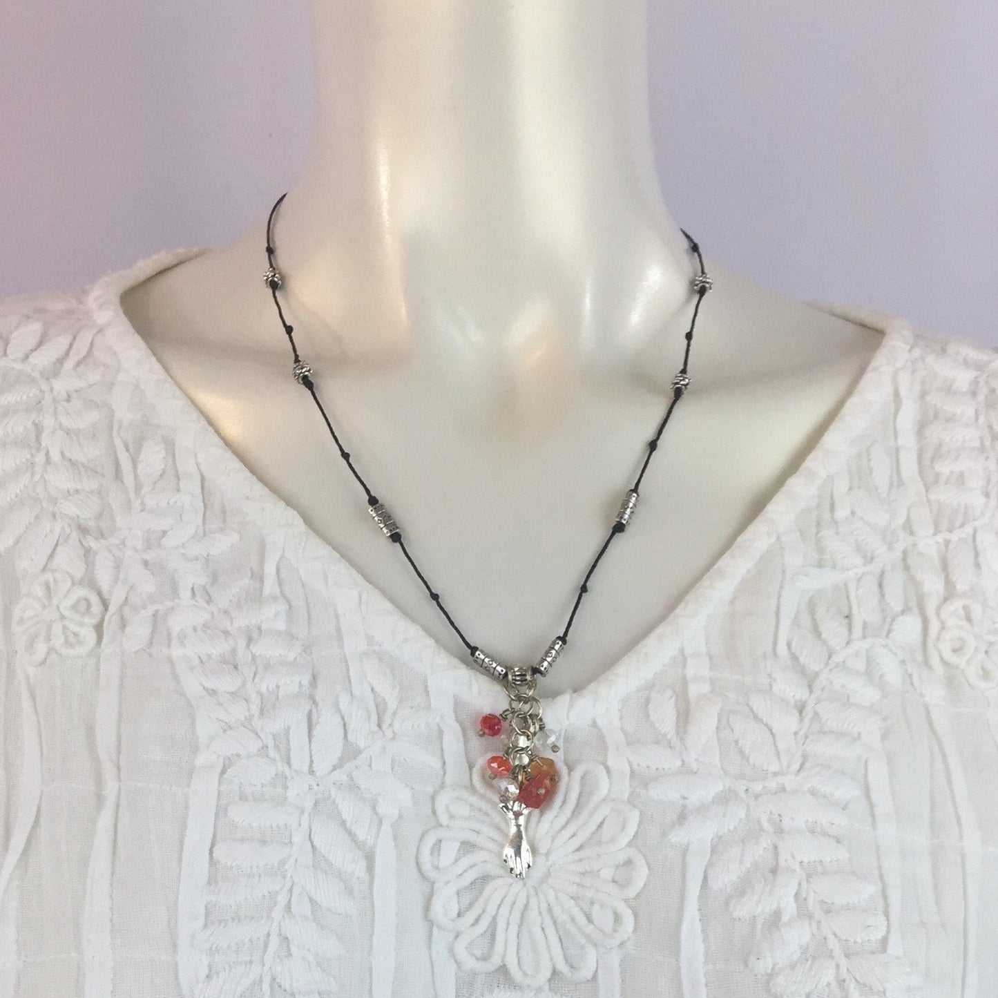 Juliana milagro bead and crystal necklace - Abrazo Style Shop