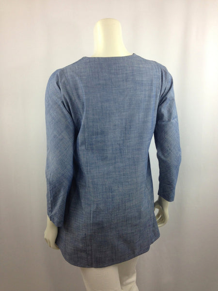 Lupe - denim medallion - Abrazo Style Shop