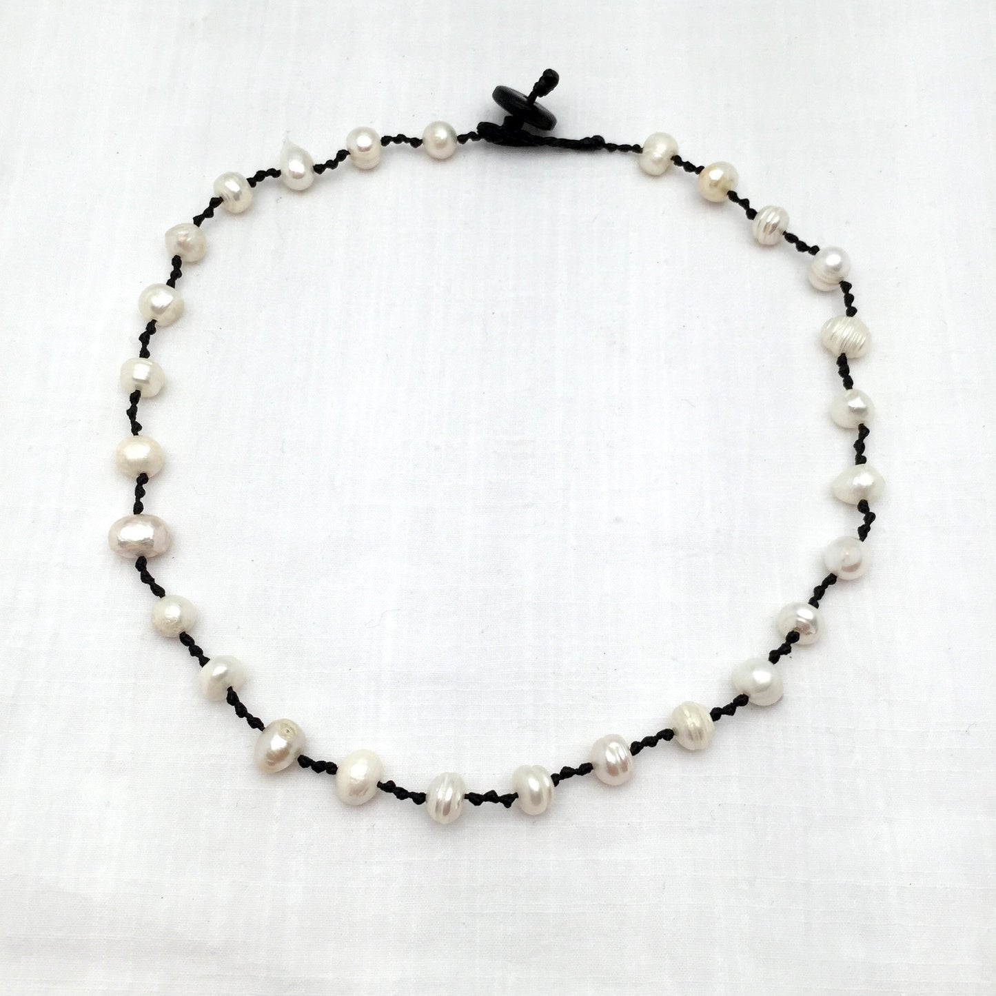 Magdalena knotted pearl necklace - Abrazo Style Shop