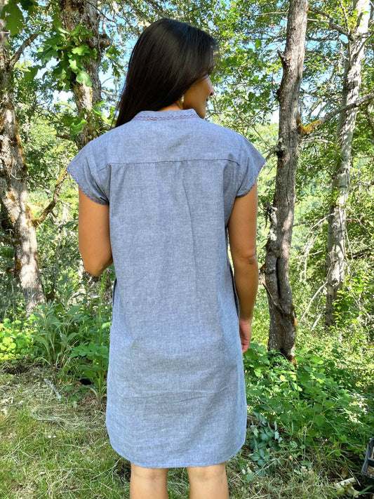 Nova Chambray Shift - Abrazo Style Shop