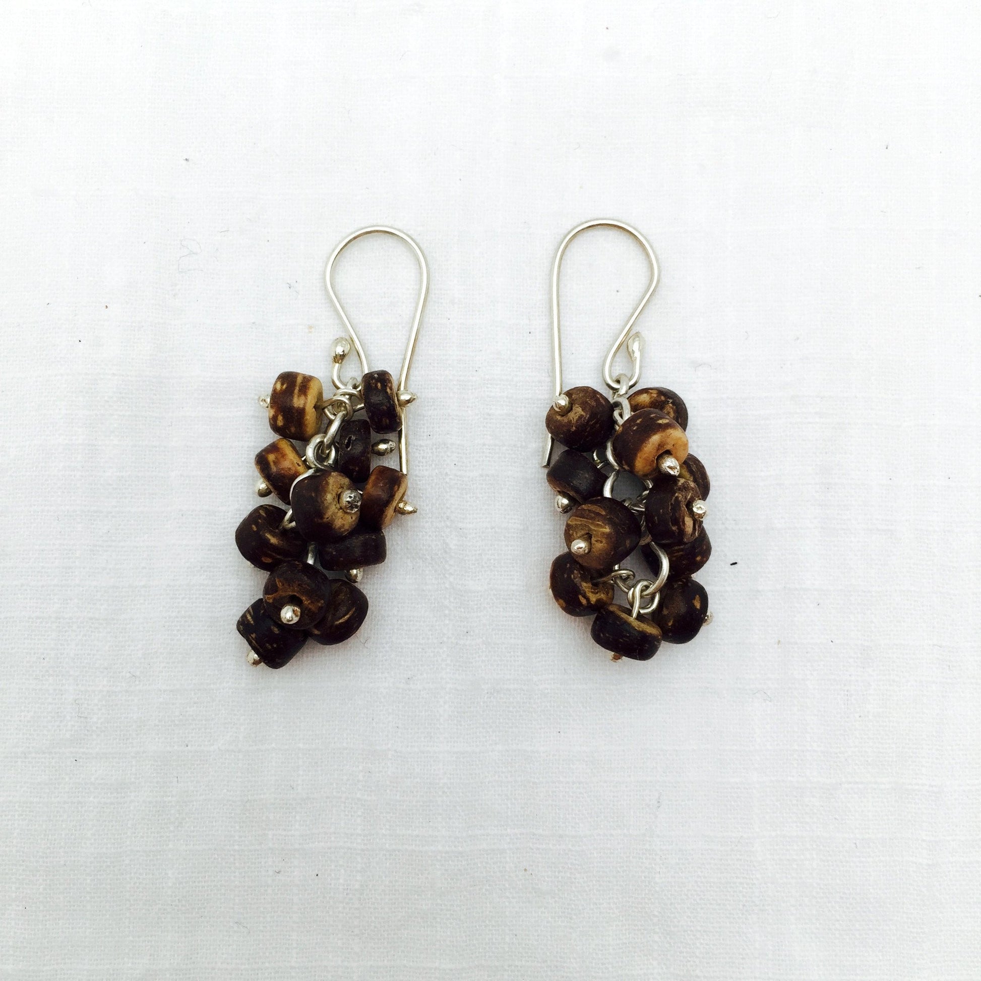 Puerto Angel coconut shell earrings - Abrazo Style Shop