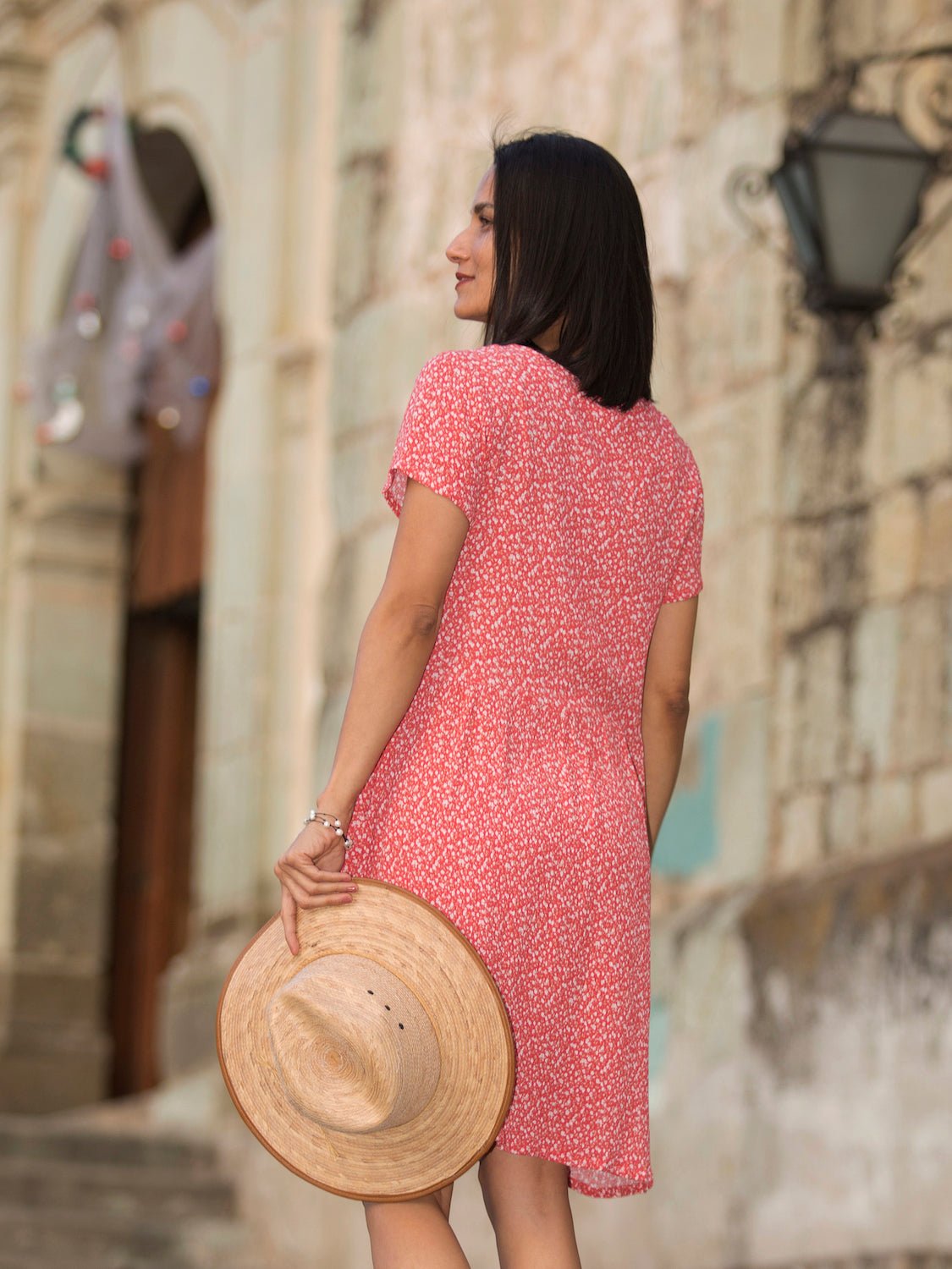 Romina Dress in Coral - Abrazo Style Shop