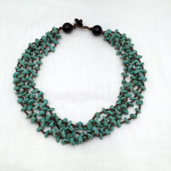 Santo Domingo turquoise necklace - Abrazo Style Shop