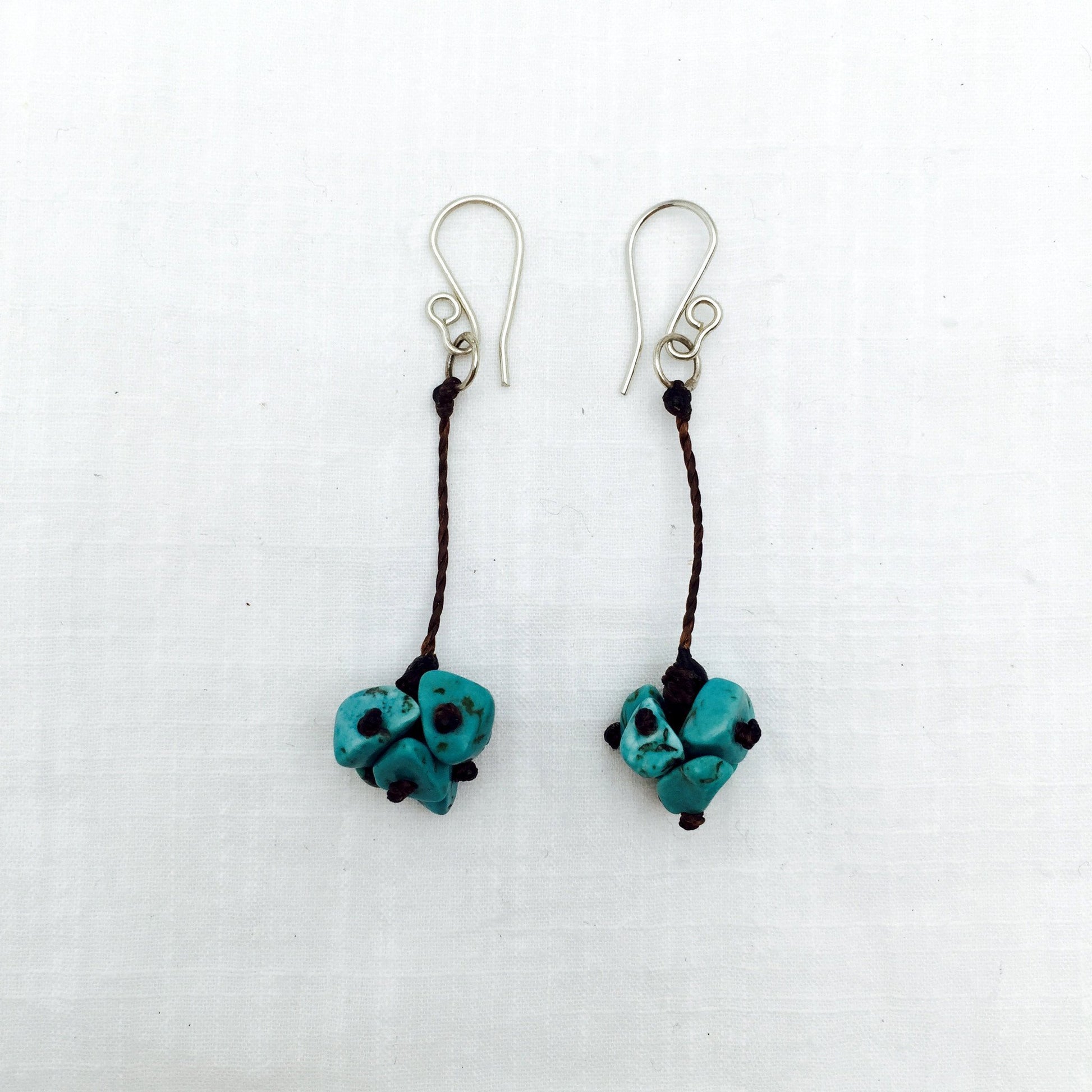 Santos turquoise cluster dangle earrings - Abrazo Style Shop