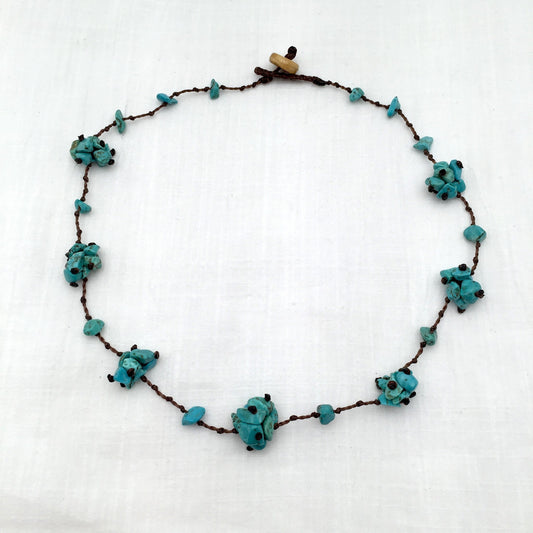 Santos turquoise cluster necklace - Abrazo Style Shop