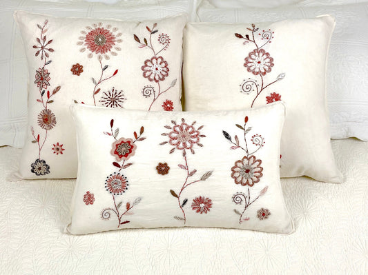 Straw Floral Pillow Covers - Abrazo Style Shop