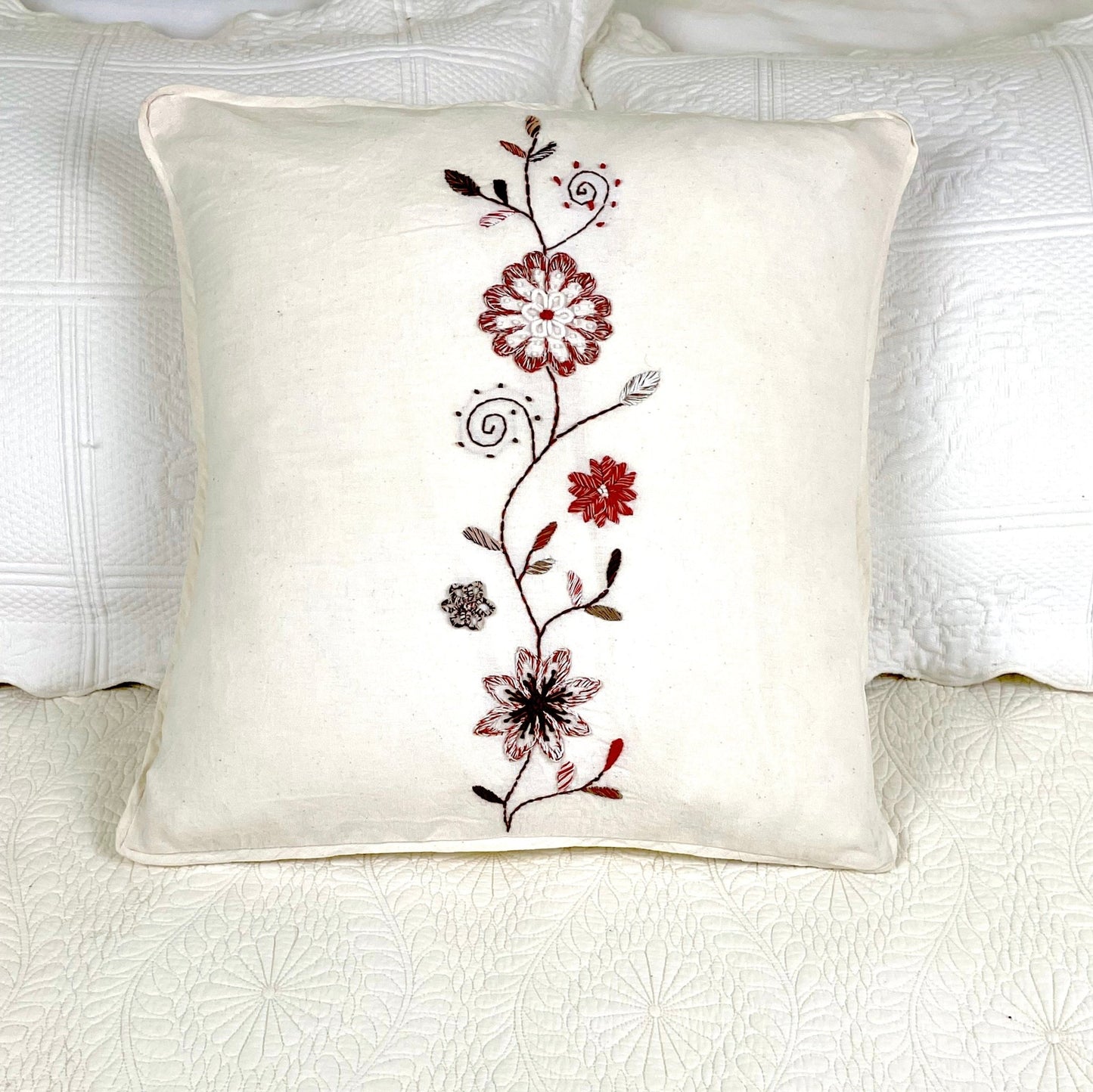 Straw Floral Pillow Covers - Abrazo Style Shop