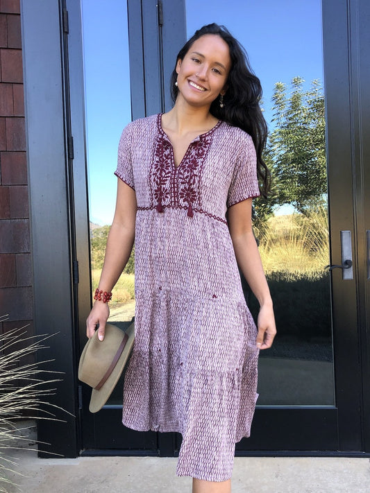 Valeria tiered midi dress - Abrazo Style Shop