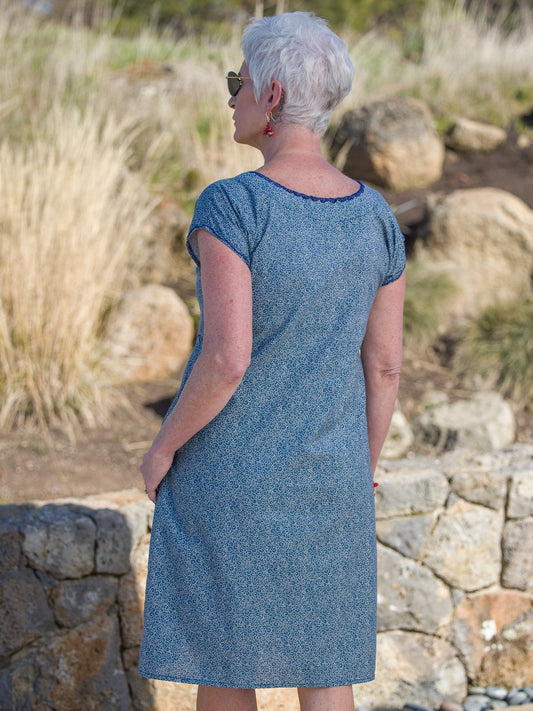 Zara shift - teal - Abrazo Style Shop